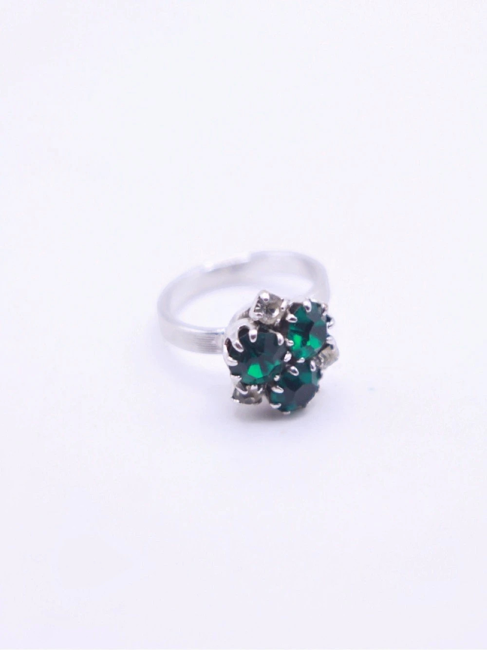 vintage Austrian Crystal cluster cocktail ring size 6 adjustable